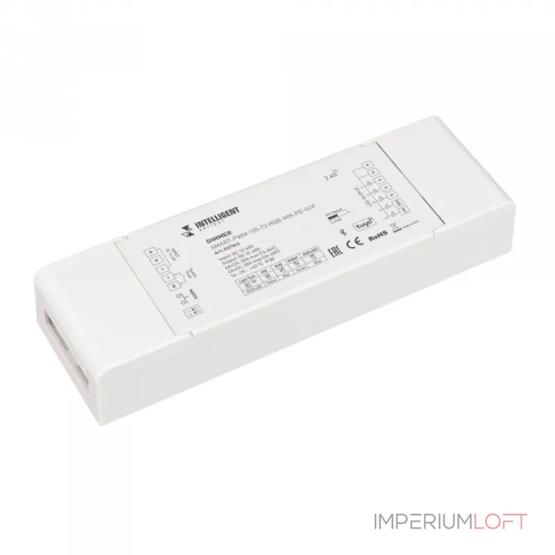 Arlight INTELLIGENT ARLIGHT Диммер SMART-PWM-105-72-RGB-MIX-PD-SUF 12-48В 5x6A TUYA BLE 2.4G IARL IP20 037343