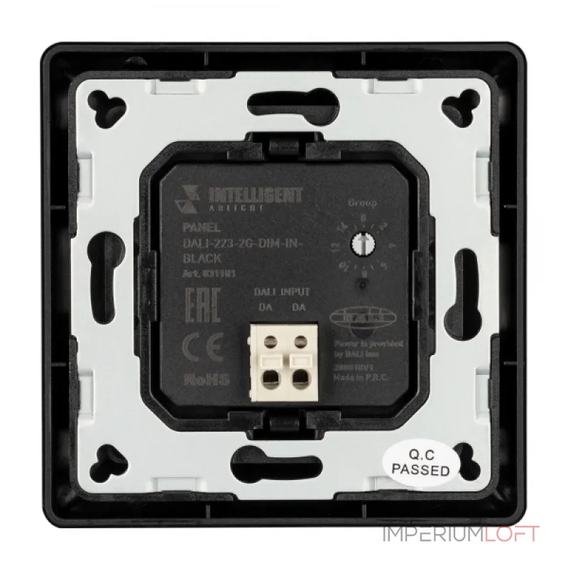 Arlight INTELLIGENT Панель DALI-223-2G-DIM-IN-BLACK BUS INTELLIGENT 031101