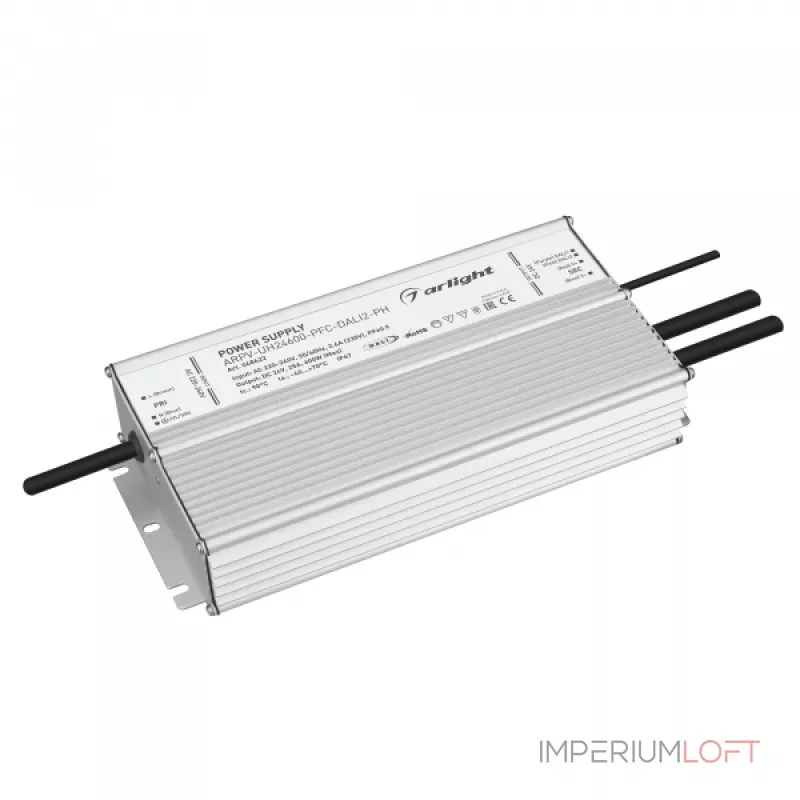 Блок питания ARPV-UH24600-PFC-DALI2-PH 24В 25A 600Вт Arlight IP67 048622 Блок питания ARPV-UH24600-PFC-DALI2-PH 24В 25A 600Вт Arlight IP67 048622