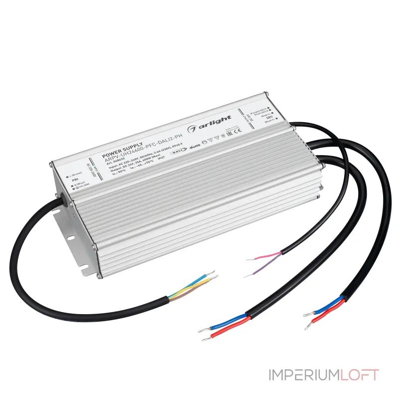 Блок питания ARPV-UH24600-PFC-DALI2-PH 24В 25A 600Вт Arlight IP67 048622 Блок питания ARPV-UH24600-PFC-DALI2-PH 24В 25A 600Вт Arlight IP67 048622