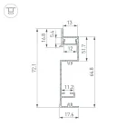 Профиль PLINTUS-H73-F-2000 WHITE Arlight Алюминий 043592