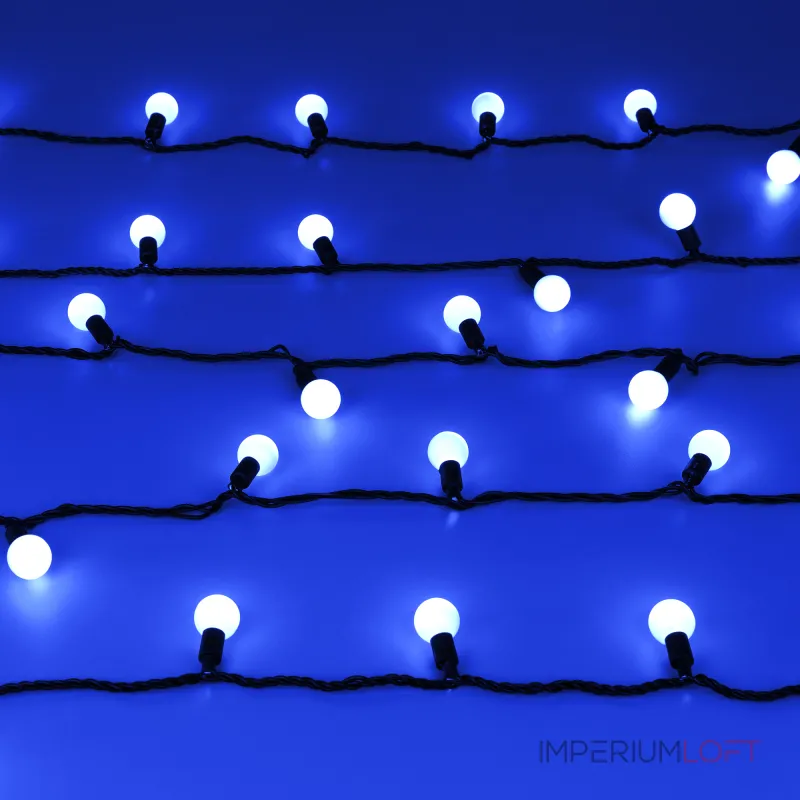Arlight Светодиодная гирлянда ARD-BALL-CLASSIC-D23-10000-BLACK-80LED BLUE 230В 3.5Вт Ardecoled IP65 025600 Arlight Светодиодная гирлянда ARD-BALL-CLASSIC-D23-10000-BLACK-80LED BLUE 230В 3.5Вт Ardecoled IP65 025600