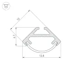 Arlight Профиль SL-KANT-H10-2000 ANOD Алюминий 049013