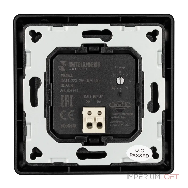 Arlight INTELLIGENT Панель DALI-223-2G-DIM-IN-BLACK BUS INTELLIGENT 031101