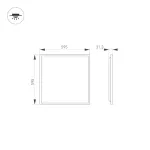 Светильник DL-TITAN-S600x600-40Вт Warm3000 WH 120 deg CRI90 230В Arlight IP54 055207