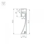 Профиль PLINTUS-H54-2000 BLACK Arlight Алюминий 045433