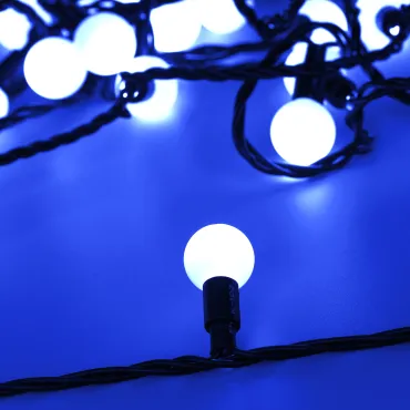 Arlight Светодиодная гирлянда ARD-BALL-CLASSIC-D23-10000-BLACK-80LED BLUE 230В 3.5Вт Ardecoled IP65 025600 Arlight Светодиодная гирлянда ARD-BALL-CLASSIC-D23-10000-BLACK-80LED BLUE 230В 3.5Вт Ardecoled IP65 025600