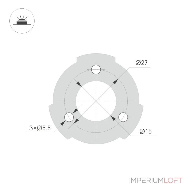 Arlight Светильник LGD-SWAMP-BOLL-H100-7Вт Warm3000 GR 93 deg 230В IP65 030002