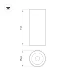 Светильник SP-GABI-SURFACE-R60-12Вт Warm3000 WH 36 deg 230В Arlight IP40 050716