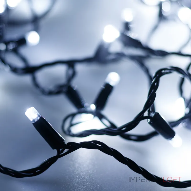 Arlight Светодиодная гирлянда ARD-STRING-PRO-10000-BLACK-100LED-STD WHITE 230В 7Вт Ardecoled IP65 025826
