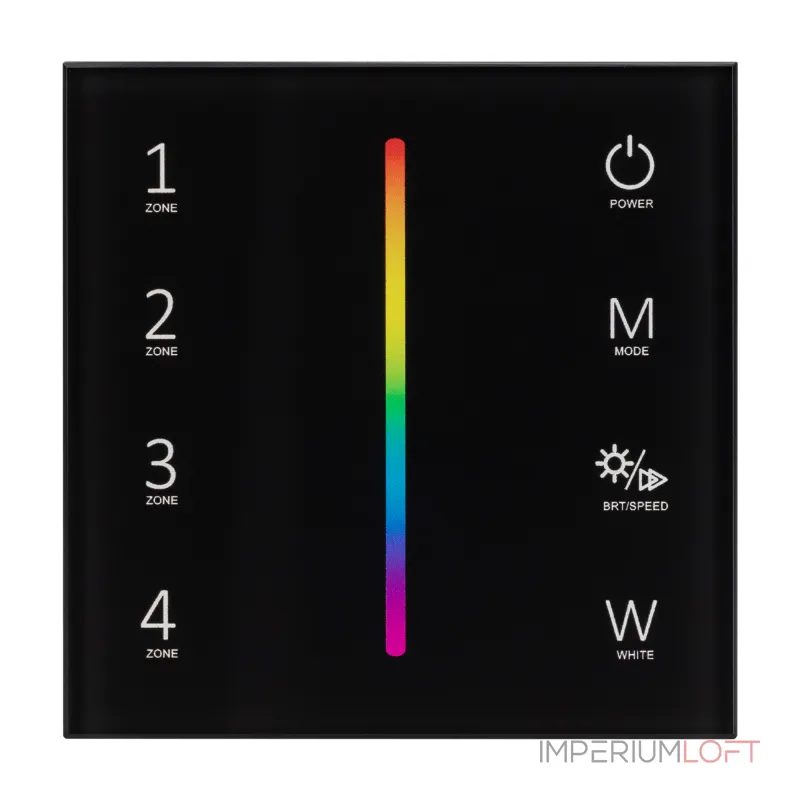 Arlight Панель Sens SMART-P30-RGBW Black 230В 4 зоны 2.4G IP20 027104