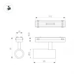 Светильник MAG-VIBE-SPOT-R35-8Вт Warm3000 BK 24 deg 48В Arlight IP20 044462