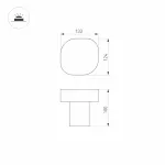Arlight Светильник LGD-SWAMP-BOLL-H100-7Вт Warm3000 GR 93 deg 230В IP65 030002