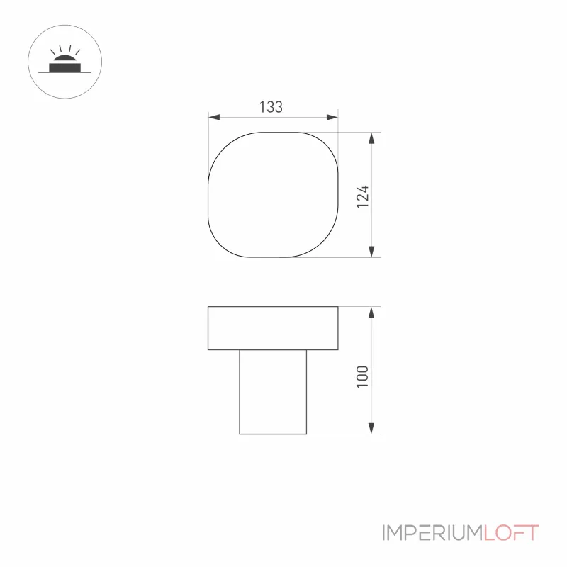 Arlight Светильник LGD-SWAMP-BOLL-H100-7Вт Warm3000 GR 93 deg 230В IP65 030002