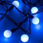 Arlight Светодиодная гирлянда ARD-BALL-CLASSIC-D23-10000-BLACK-80LED BLUE 230В 3.5Вт Ardecoled IP65 025600