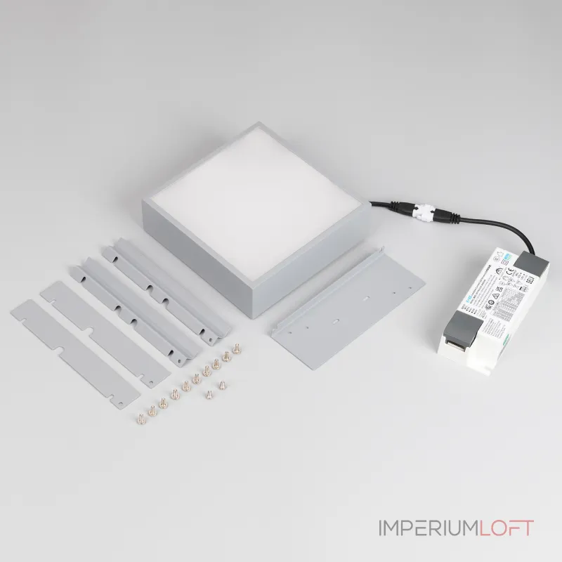 Светильник DL-GRIGLIATO-S140x140-18Вт Warm3000 GR 100 deg 230 Arlight IP40 047680
