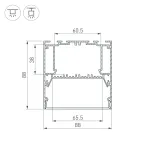 Arlight Профиль ARH-POWER-W88-2000 ANOD Алюминий 036362