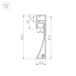 Профиль PLINTUS-H54-2000 BLACK Arlight Алюминий 045433