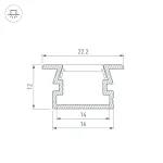 Arlight Профиль PDS-FS-3000 ANOD Алюминий 040733