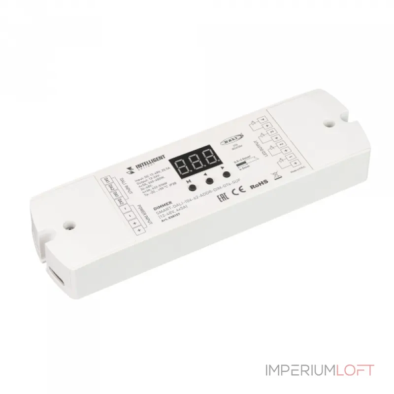 Arlight INTELLIGENT ARLIGHT Диммер SMART-DALI-104-62-ADDR-DIM-DT6-SUF 12-48В 4x5A IARL IP20 038157 Arlight INTELLIGENT ARLIGHT Диммер SMART-DALI-104-62-ADDR-DIM-DT6-SUF 12-48В 4x5A IARL IP20 038157