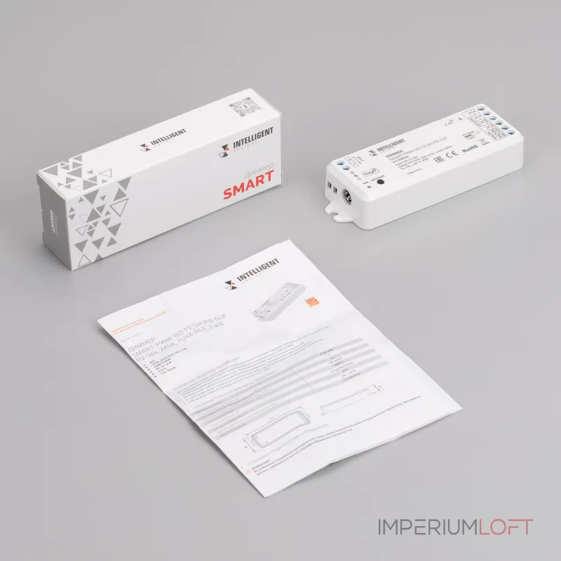 Arlight INTELLIGENT Диммер SMART-PWM-102-72-SH-PD-SUF 12-36В 2x5A TUYA BLE 2.4G IARL IP20 038545