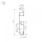 Профиль PLINTUS-H80-2000 BLACK Arlight Алюминий 045448