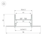 Arlight Профиль SL-LINIA45-FANTOM-2000 ANOD Алюминий 027160