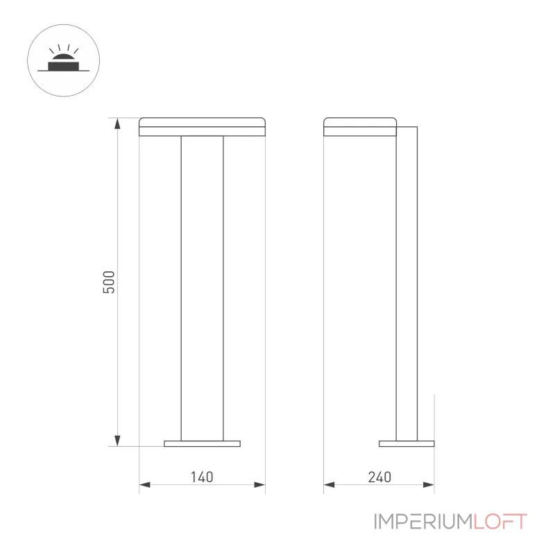 Arlight Светильник LGD-TENT-BOLL-H500-9Вт Warm3000 GR 110 deg 230В IP65 029969 Arlight Светильник LGD-TENT-BOLL-H500-9Вт Warm3000 GR 110 deg 230В IP65 029969