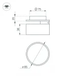 Arlight Светильник LGD-POT-BUILT-R85-12Вт Day4000 WH 100 deg 230В IP44 045781