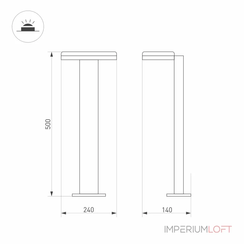 Arlight Светильник LGD-TENT-BOLL-H500-9Вт Warm3000 GR 110 deg 230В IP65 029969 Arlight Светильник LGD-TENT-BOLL-H500-9Вт Warm3000 GR 110 deg 230В IP65 029969