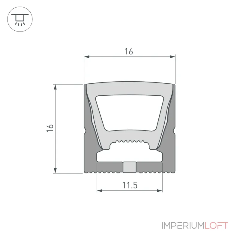 Arlight Силиконовый профиль WPH-FLEX-1616-TOP-S11-5м BLACK Силикон 045759 Arlight Силиконовый профиль WPH-FLEX-1616-TOP-S11-5м BLACK Силикон 045759