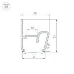 Arlight Профиль STRETCH-S-20-WALL-SIDE-2000 RESPECT-ST Алюминий 040701