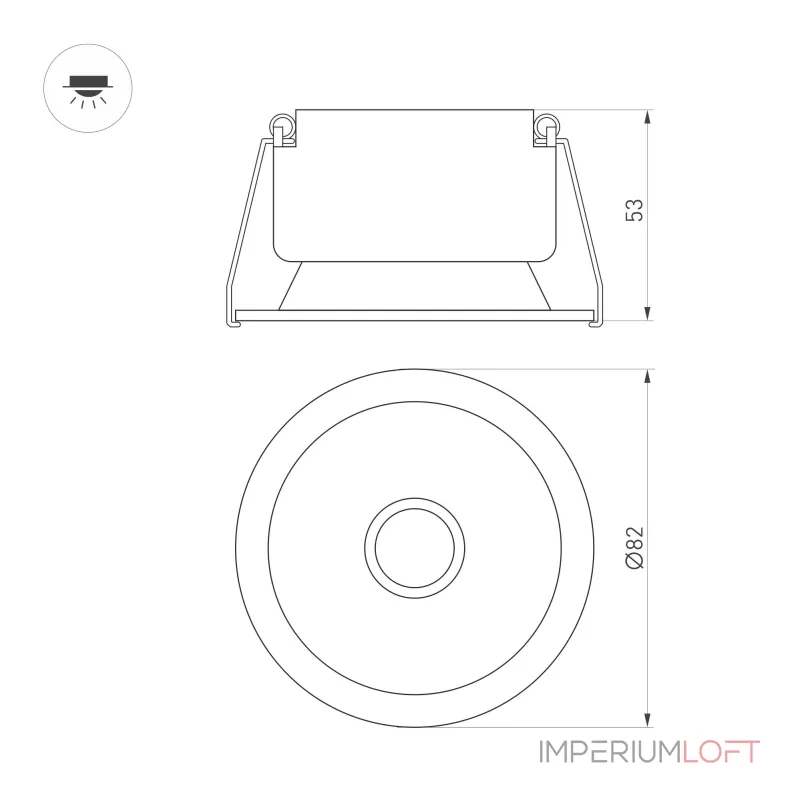 Arlight Светильник MS-HARBOR-R82-10Вт Warm3000 BK 50 deg 230В IP20 048282