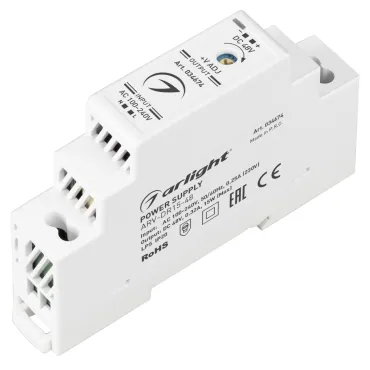 Arlight Блок питания ARV-DR15-48 48В 0.32A 15Вт IP20 DIN-рейка 034674