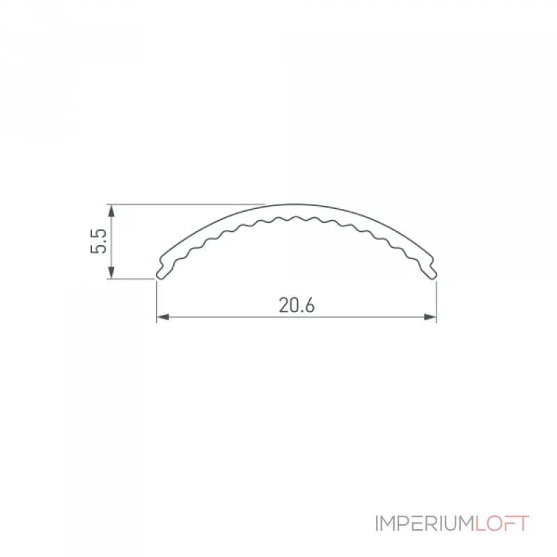 Arlight Экран ARH-KANT-H16-2000 Round Opal Длина 2 Ширина 0 015 Высота 0 015 016932