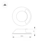 Накладка ART-DECK-CAP-LID1-R65 SL STEEL Arlight Металл 045349