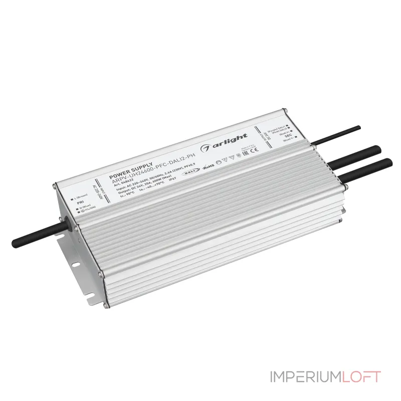 Блок питания ARPV-UH24600-PFC-DALI2-PH 24В 25A 600Вт Arlight IP67 048622 Блок питания ARPV-UH24600-PFC-DALI2-PH 24В 25A 600Вт Arlight IP67 048622