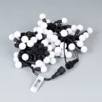 Arlight Светодиодная гирлянда ARD-BALL-CLASSIC-D23-10000-BLACK-80LED BLUE 230В 3.5Вт Ardecoled IP65 025600