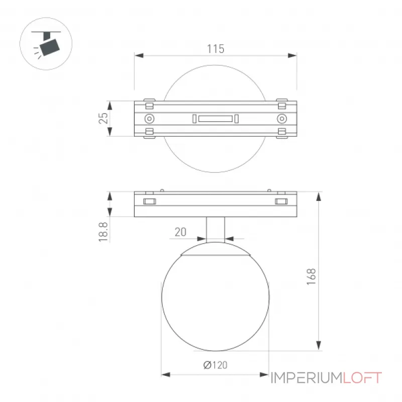 Светильник MAG-VIBE-SFERO-R120-6Вт Day4000 WH 235 deg 48В Arlight IP20 044459