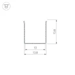 Arlight Профиль гибкий ARL-MOONLIGHT-1213-2x500 ANOD Алюминий 029419