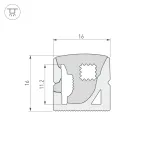 Силиконовый профиль WPH-FLEX-1616-SIDE-S11-5м WHITE Arlight Силикон 040271(1)