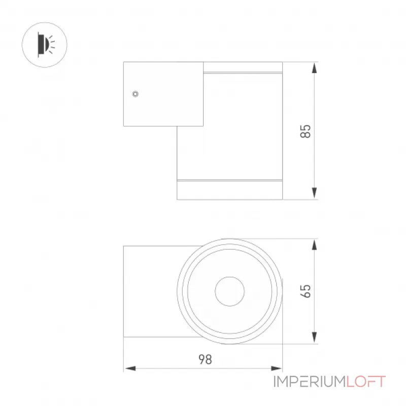 Светильник LGD-RAY-WALL-R65-9Вт Warm3000 GR 23 deg 230В Arlight IP65 038153 Светильник LGD-RAY-WALL-R65-9Вт Warm3000 GR 23 deg 230В Arlight IP65 038153