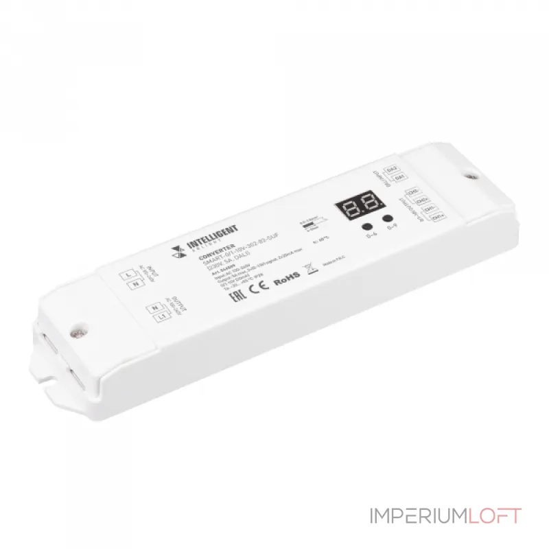 Arlight INTELLIGENT ARLIGHT Конвертер SMART-0/1-10В-302-82-SUF 230В 5A DALI IARL IP20 046509 Arlight INTELLIGENT ARLIGHT Конвертер SMART-0/1-10В-302-82-SUF 230В 5A DALI IARL IP20 046509