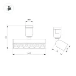 Arlight Светильник ART-APRIORI-LASER-TURN-L165-8Вт Warm3000 GD 48 deg 48В IP20 039285
