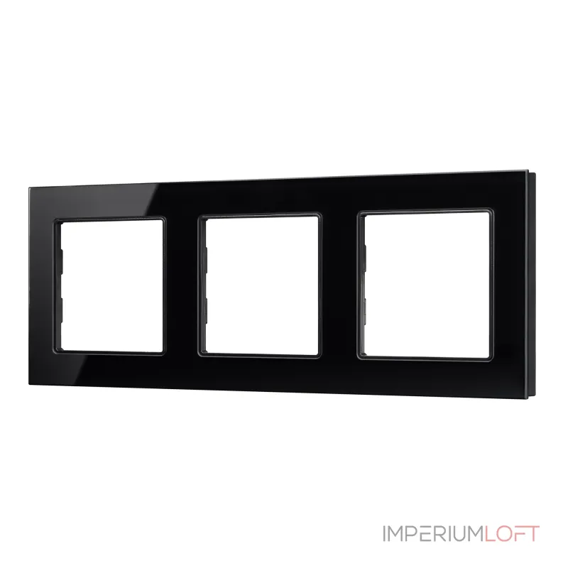 Рамка стеклянная FRM-GLARE-GS-3-BK Arlight 043800