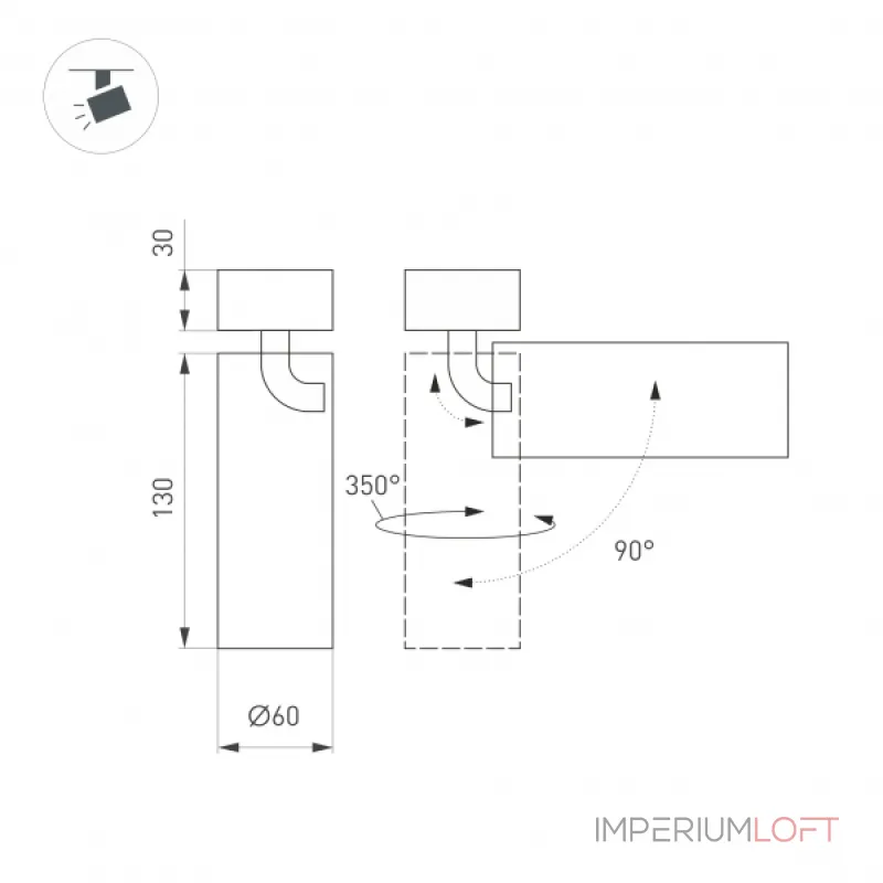 Светильник SP-GABI-SURFACE-FLAP-R60-12Вт Day4000 BK 36 deg 230В Arlight IP40 049923 Светильник SP-GABI-SURFACE-FLAP-R60-12Вт Day4000 BK 36 deg 230В Arlight IP40 049923