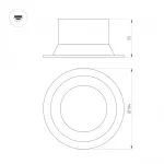 Arlight Светильник MS-BREEZE-BUILT-R104-12Вт Day4000 WH 90 deg 230В IP20 035611
