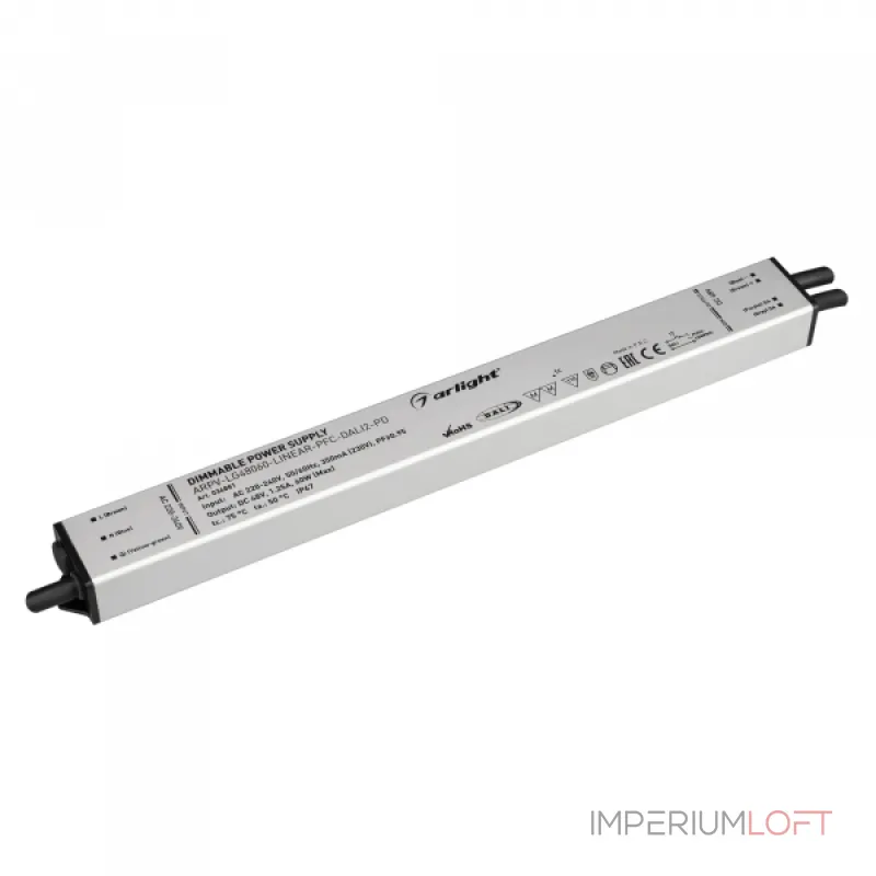 Arlight Блок питания ARPV-LG48060-LINEAR-PFC-DALI2-PD 48В 1.25A 60Вт IP67 034881 Arlight Блок питания ARPV-LG48060-LINEAR-PFC-DALI2-PD 48В 1.25A 60Вт IP67 034881