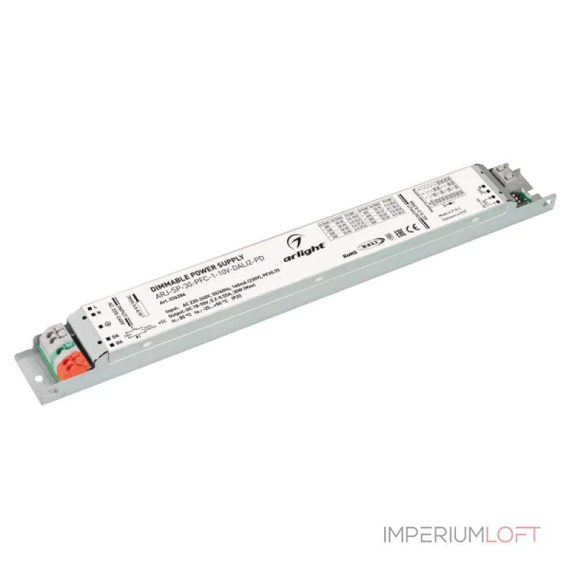 Arlight Блок питания ARJ-SP-30-PFC-1-10В-DALI2-PD 30Вт 18-90В 0.2-0.55A IP20 036286 Arlight Блок питания ARJ-SP-30-PFC-1-10В-DALI2-PD 30Вт 18-90В 0.2-0.55A IP20 036286