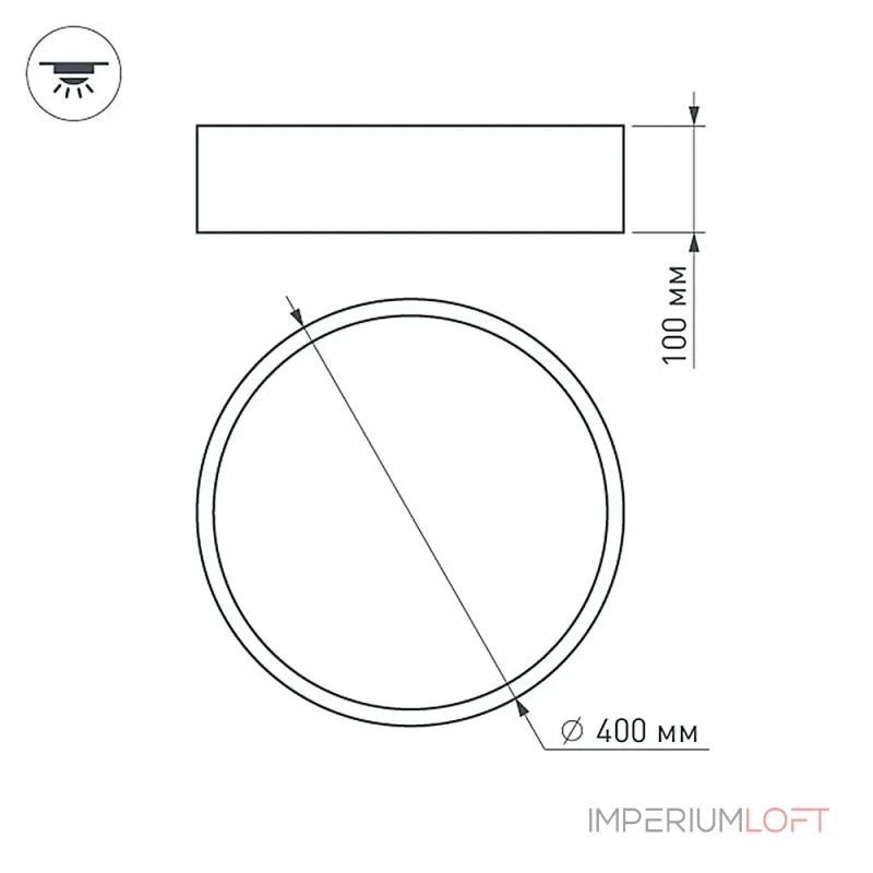 Arlight Светильник SP-TOR-PILL-R400-25Вт Warm3000 BK 120 deg 230В IP20 022997(2)